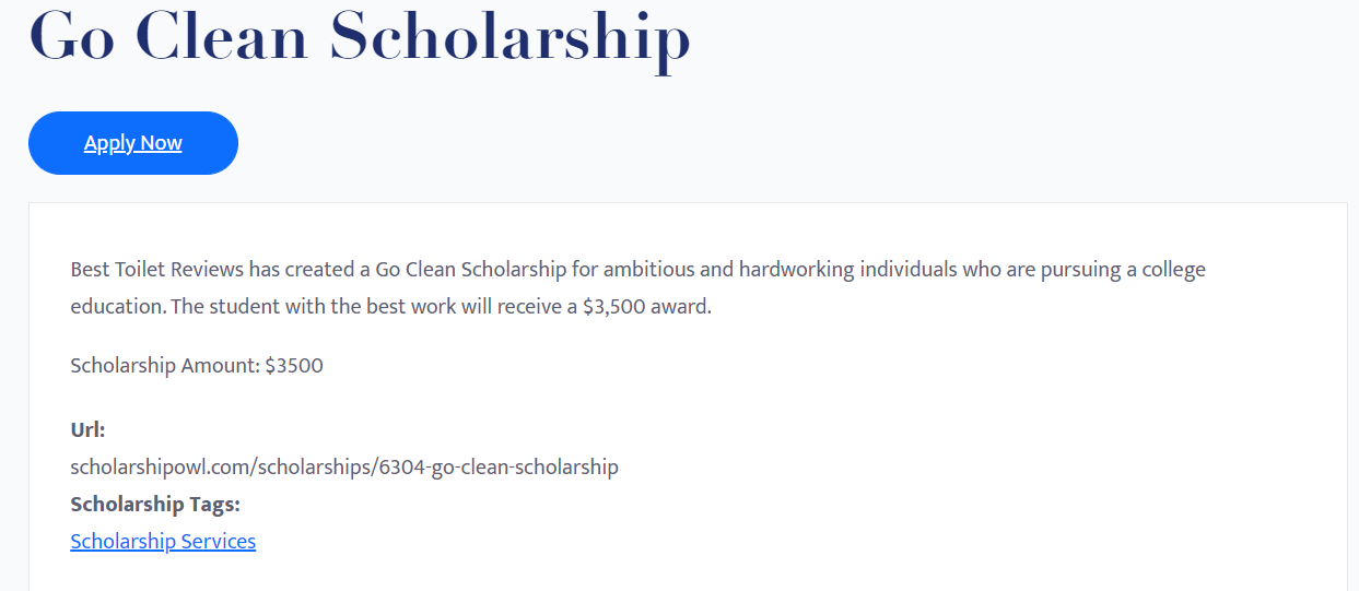 Go Clean Scholarship