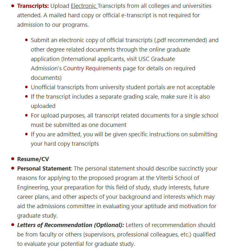 Required documents