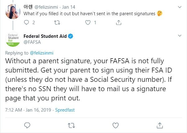 Application Procedure for FAFSA