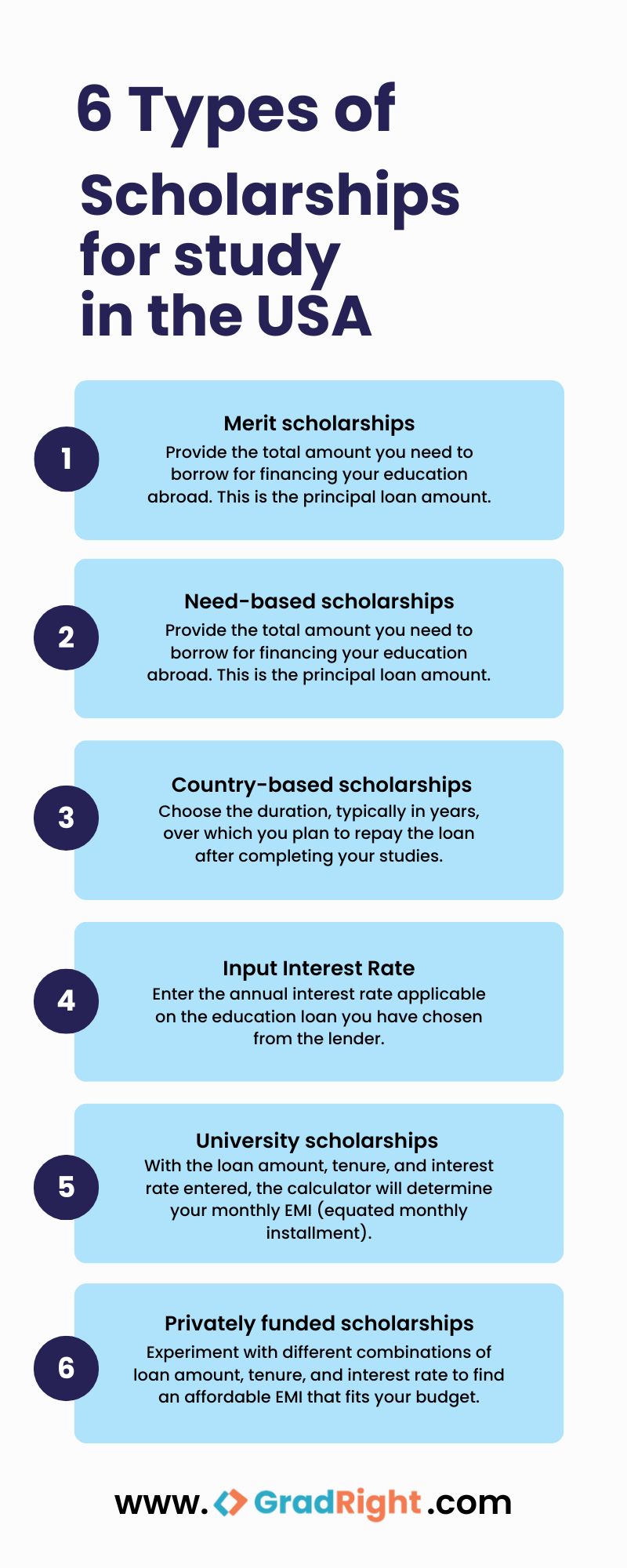 6 type of scholarship to study in the USA
