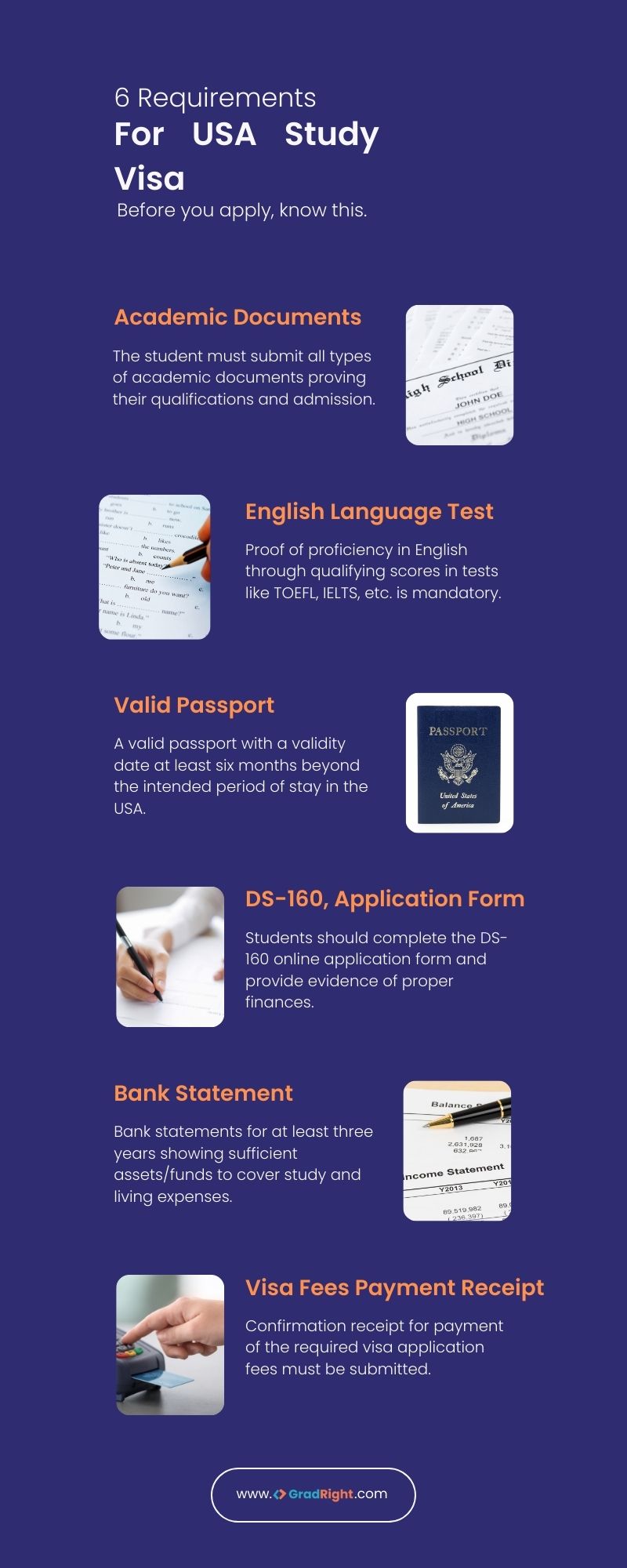 6 Requirements for USA study visa