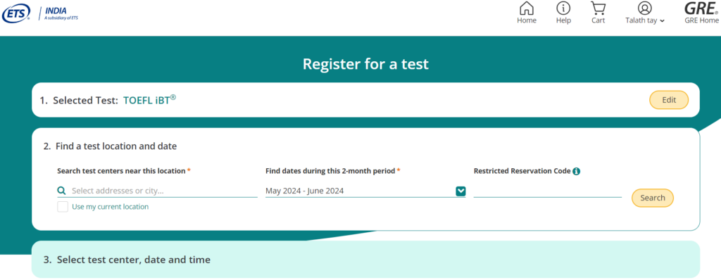 Find the test location