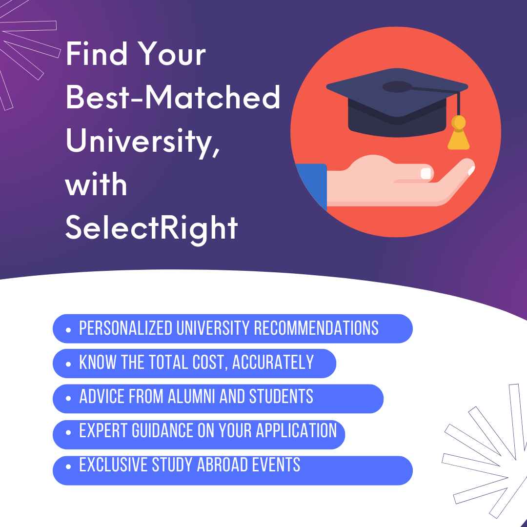 Find your best matched university with SelectRight