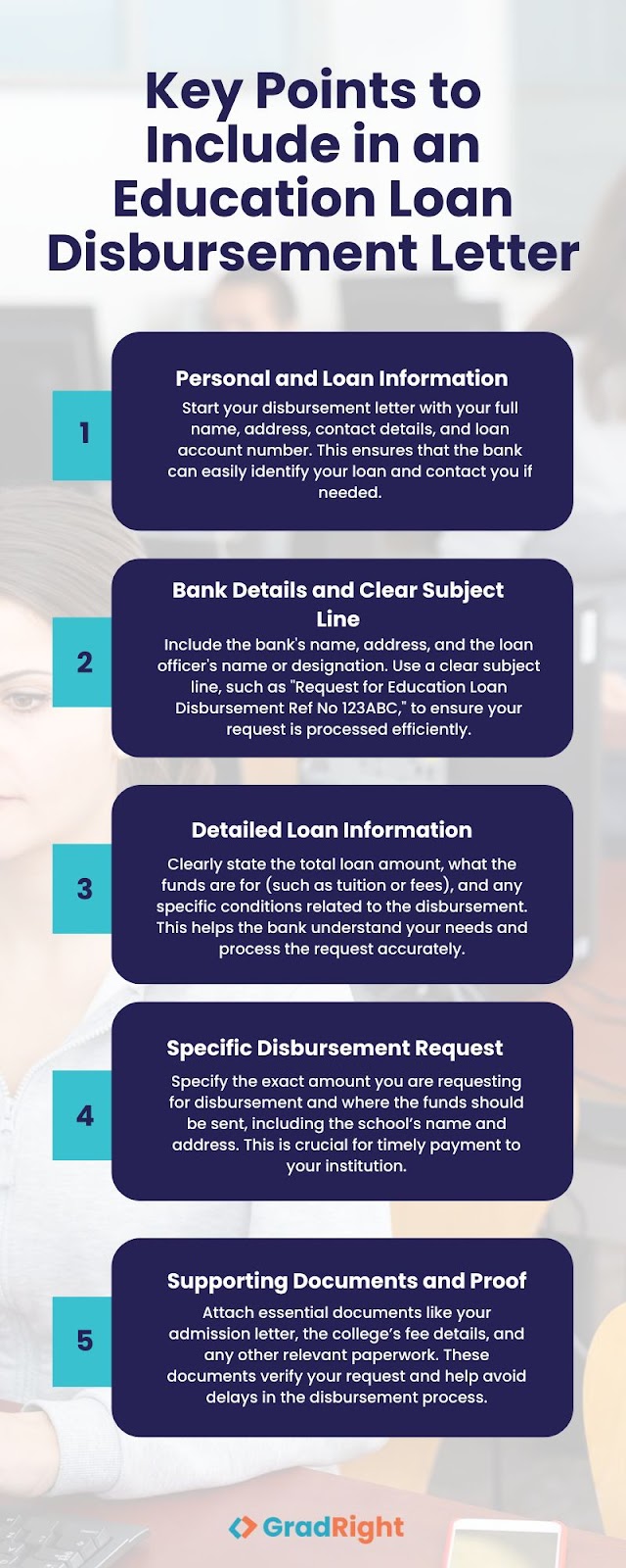 Key Points to include in an Education loan Disbursement Letter