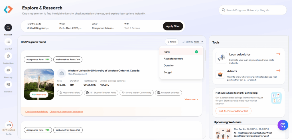  Stress-Free University Shortlisting for Study Abroad with GradRight