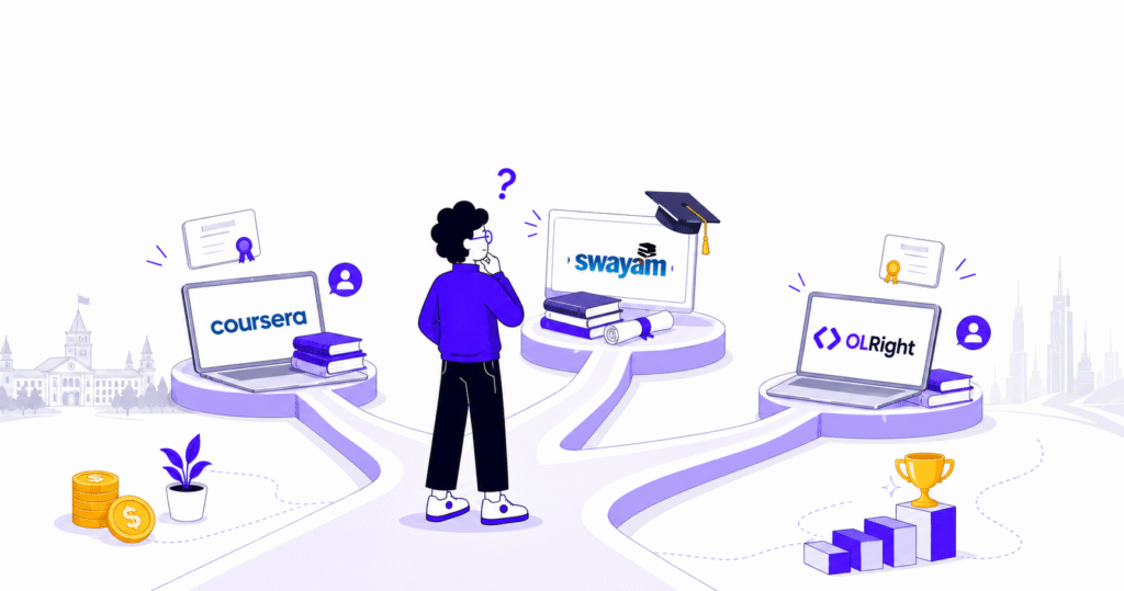 coursera vs swayam free courses india