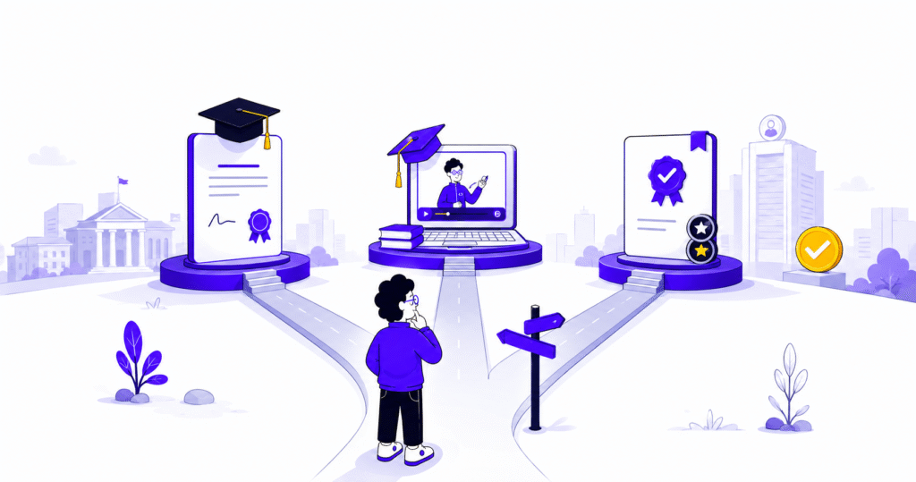 UGC degree vs distance education vs certificate